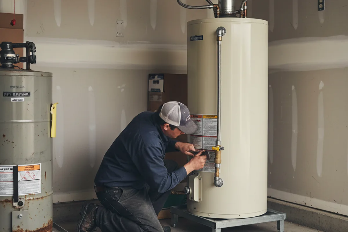 Water heater and shutoff valve replacement in Stockwell